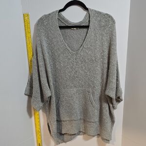 Easel Heather Gray V-Neck Sweater XL
